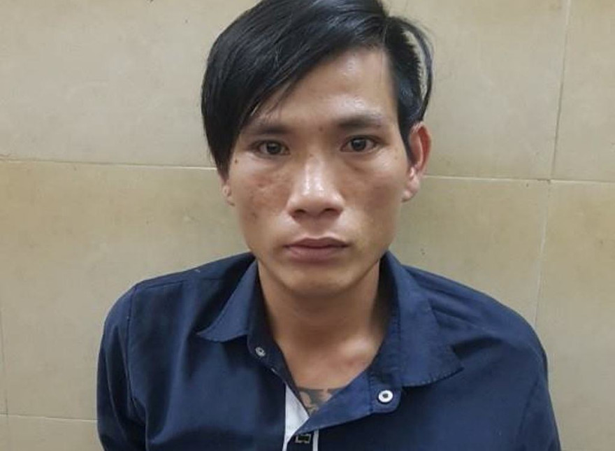 Huỳnh Hoàng Hải tại công an.