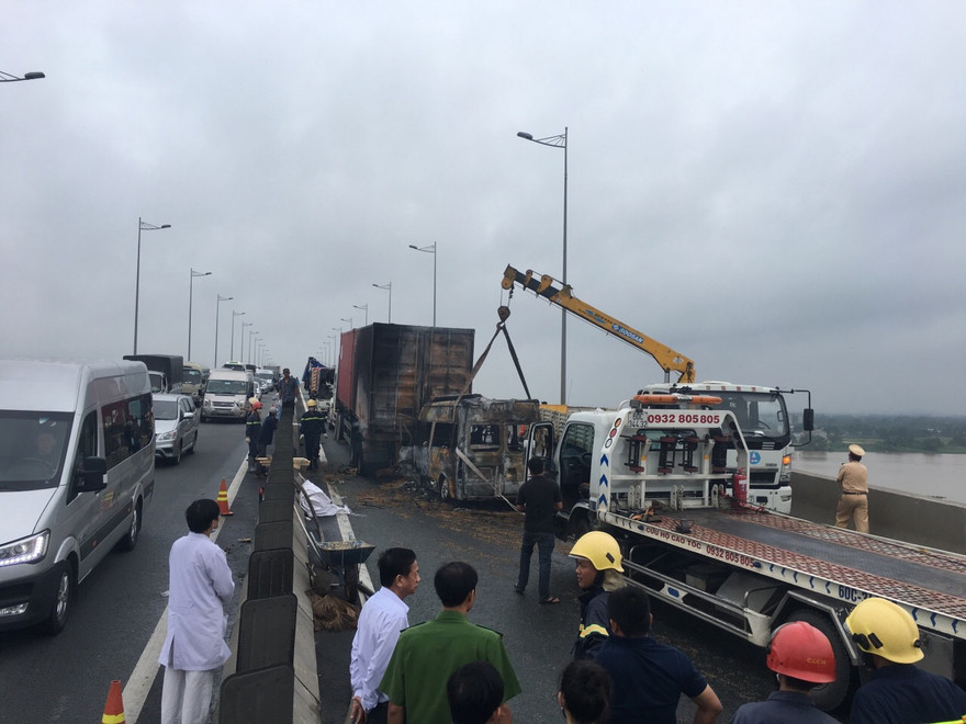 Hiện trường vụ tai nạn.