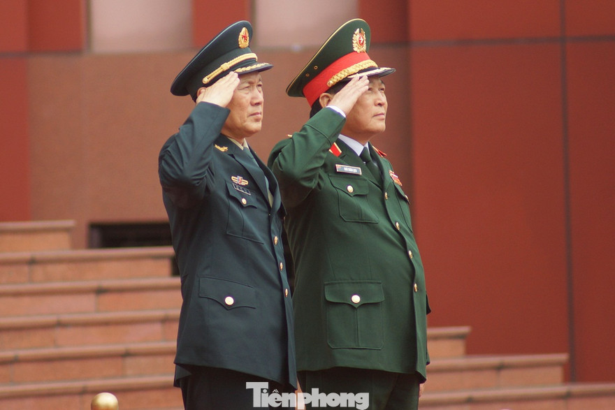 Bộ trưởng Quốc phòng Việt Nam - Trung Quốc có cuộc hội đàm tại Hà Nội, chiều 27/5. Ảnh: Nguyễn Minh