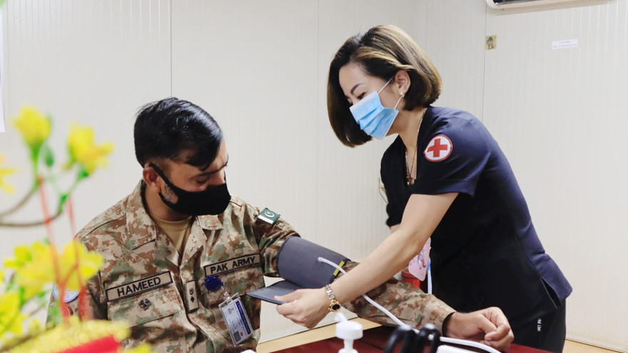 Nhân viên BVDC cấp 2 số 3 của Việt Nam đang thực hiện nhiệm vụ tại Phái bộ Gìn giữ hòa bình Liên hợp quốc ở Nam Sudan