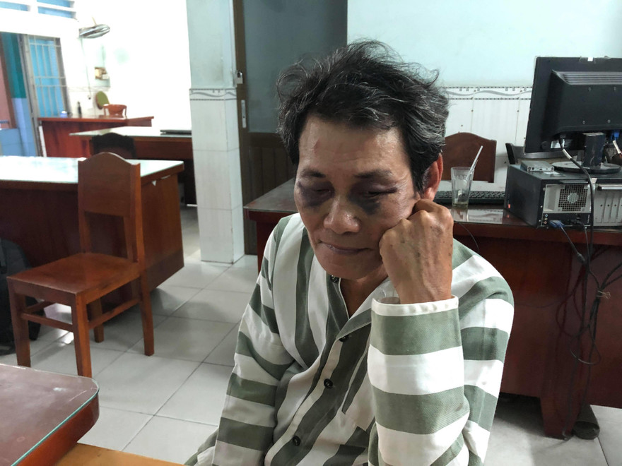 Ông An tại cơ quan công an.