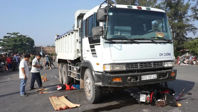 Hiện trường vụ tai nạn.