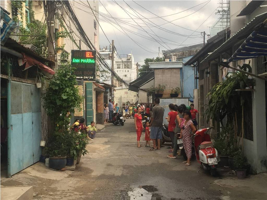 Con hẻm nơi Hiếu sát hại người yêu rồi phân xác.