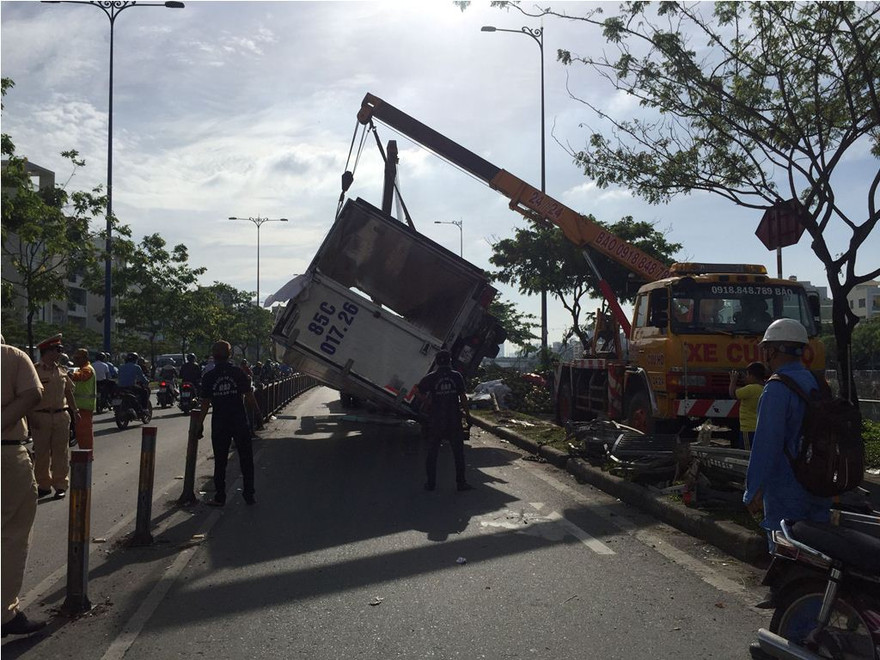 Hiện trường tai nạn.