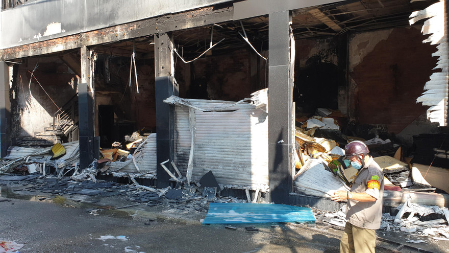 Hiện trường vụ cháy.