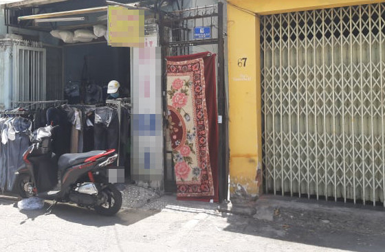 Khu vực dãy trọ phát hiện vụ việc.