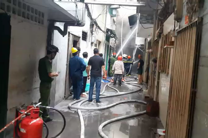 Hiện trường vụ cháy.