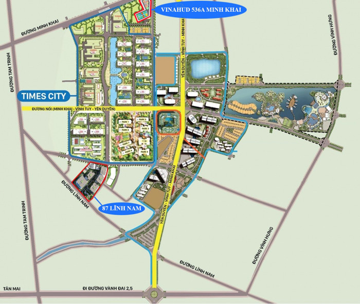 Tuyến đường Minh Khai-Vĩnh Tuy-Yên Duyên chỉ dài 1,65km với kinh phí gần 1.400 tỷ đồng.