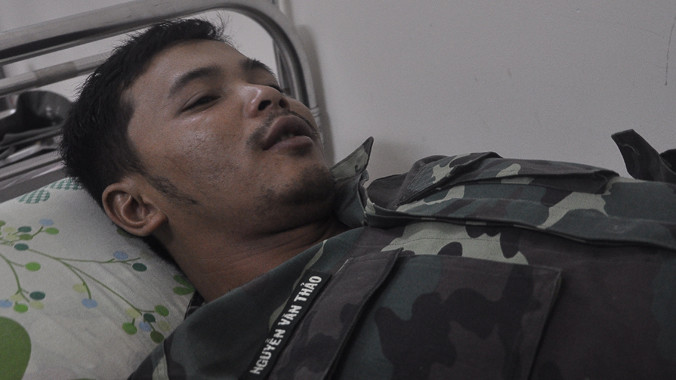 Anh Sang sau khi được cứu hộ.