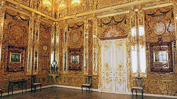 Phòng Hổ phách là một trong những kho báu lớn nhất thế giới. Ảnh: Sputnik.