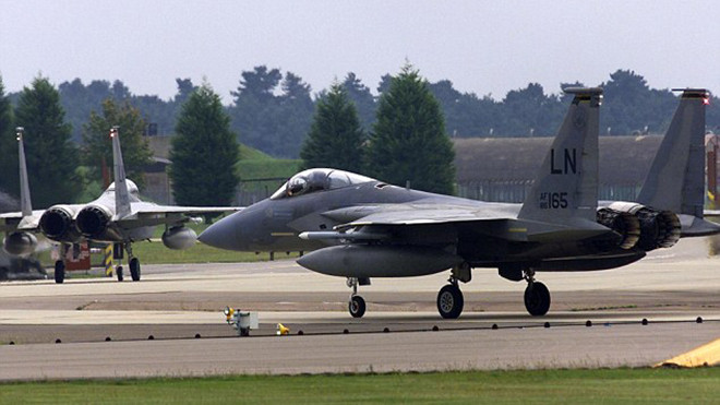 Máy bay chiến đấu F-15. Ảnh: AP