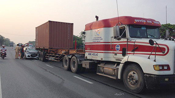 Hiện trường vụ tai nạn. Ảnh: Đức Hùng