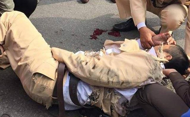 CSGT gặp nạn khi làm nhiệm vụ. Ảnh: Minh họa