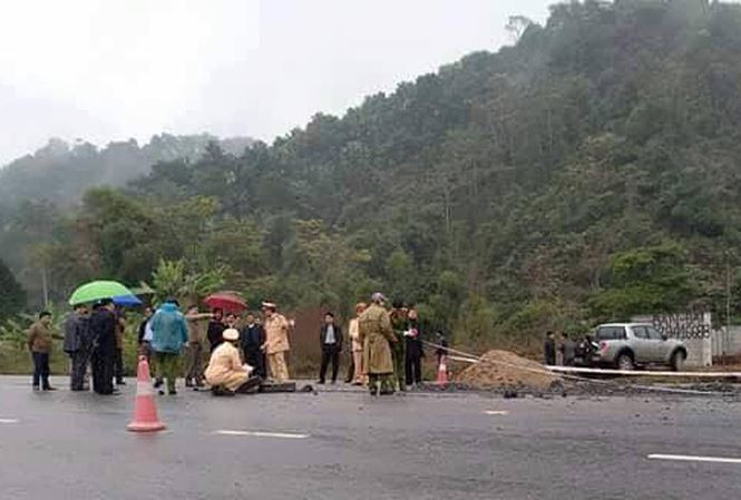 Hiện trường vụ tai nạn.