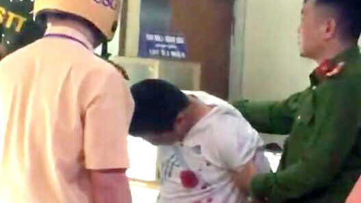 Đối tượng Tạ Quang Minh bị bắt ngay tại hiện trường