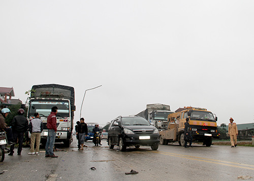 Hiện trường vụ tai nạn. Ảnh: Vnexpress. 