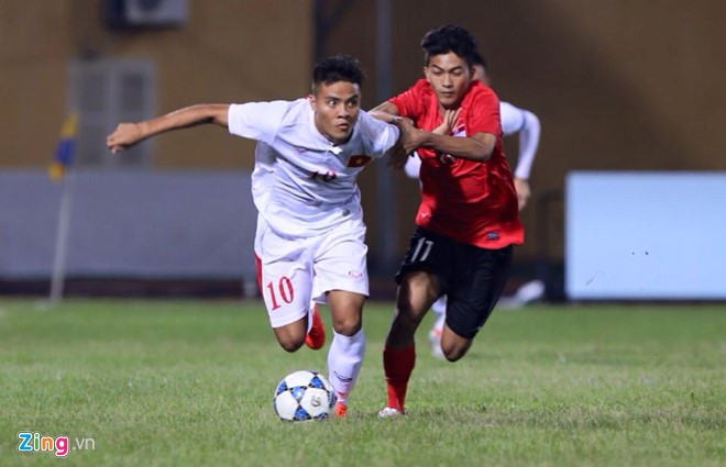 U19 Việt Nam bị U19 Singapore cầm hòa ở trận ra quân tối nay. Ảnh: Zing