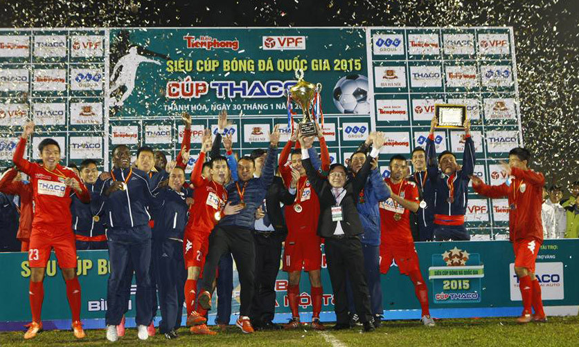 Vỡ òa niềm vui giành Siêu cúp.