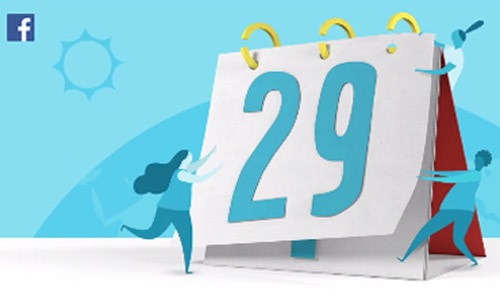 Google và Facebook cùng chào đón ngày đặc biệt 29/2