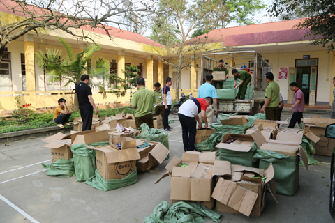 Tiêu hủy 85 thùng mỹ phẩm nhập lậu từ Trung Quốc
