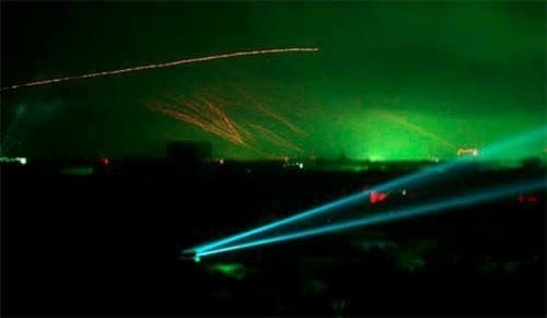 Hình ảnh được cho là một vụ thử vũ khí la-de của Quân đội Nga. 