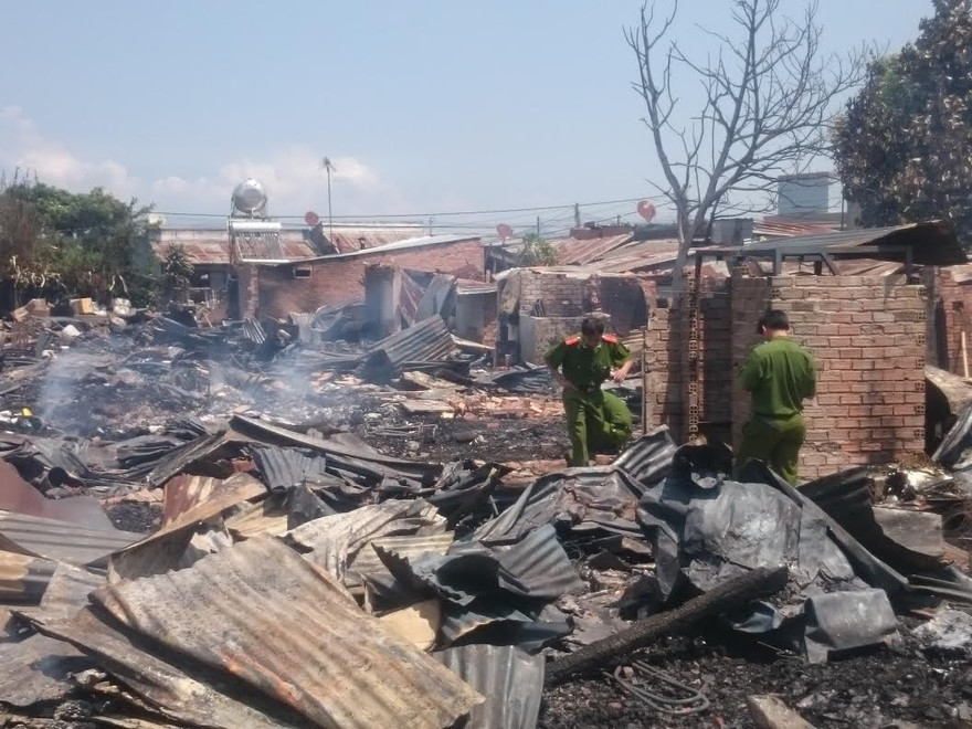 Hiện trường vụ hỏa hoạn.