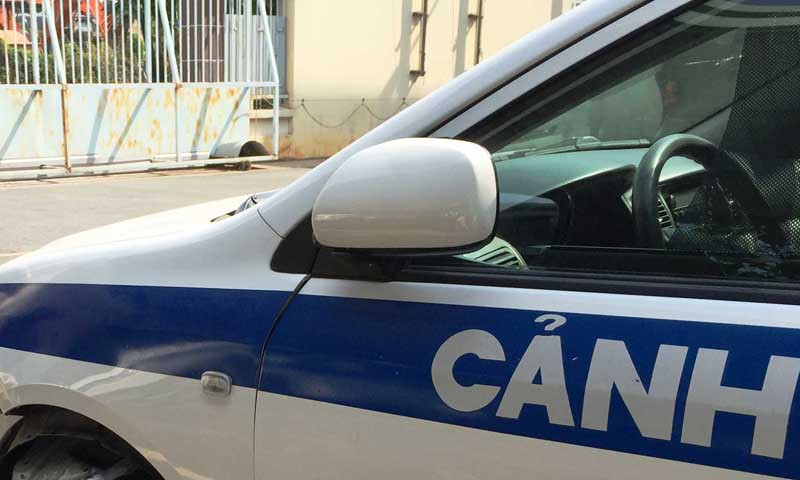 Chiếc ôtô đặc chủng của CSGT PC67, Công an TPHCM bị đối tượng lấy trộm và gây tai nạn trên đường tháo chạy