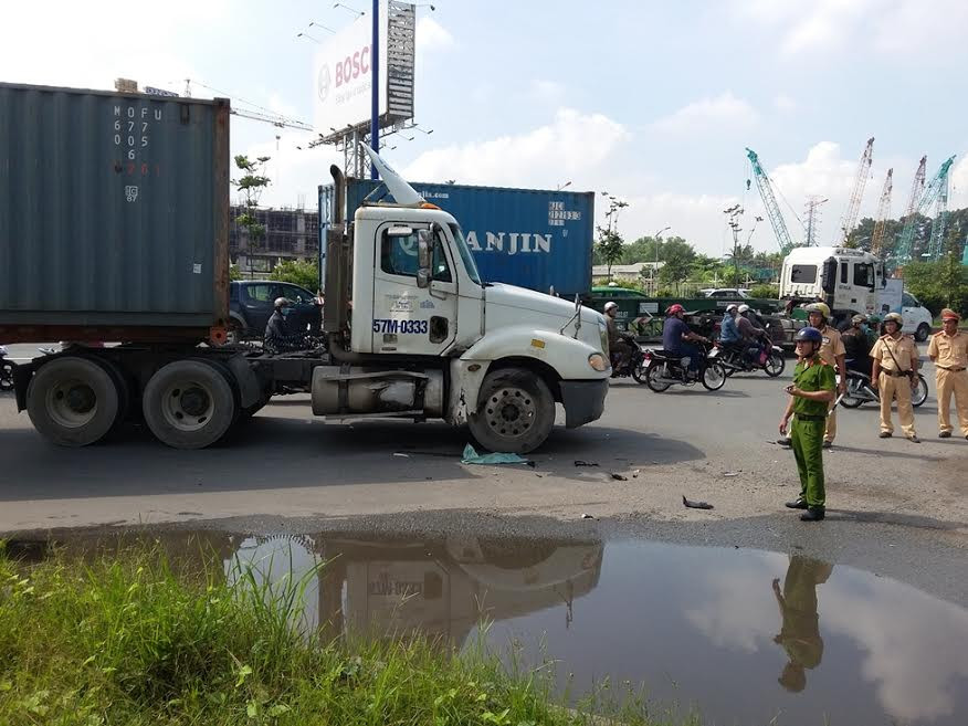 Hiện trường vụ tai nạn.