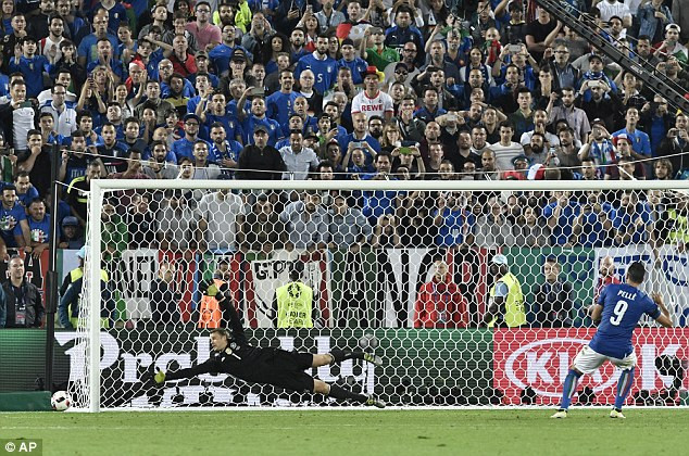 Pelle đá hỏng quả luân lưu.