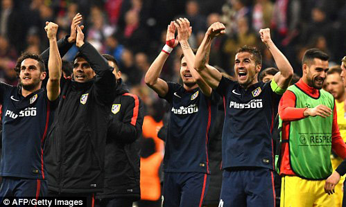 Niềm vui vào chơi trận chung kết của các cầu thủ Atletico Madrid