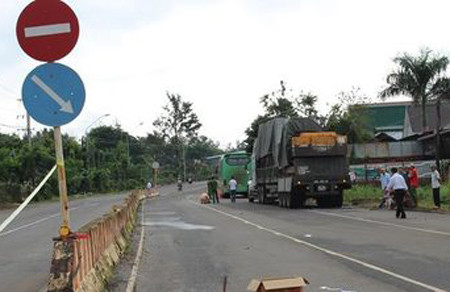 Hiện trường vụ tai nạn - Ảnh: Bảo Bình 