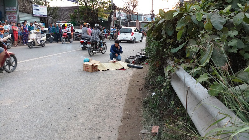 Hiện trường vụ tai nạn.