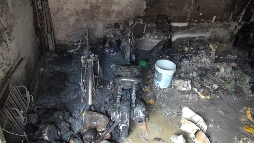 Hiện trường vụ cháy.