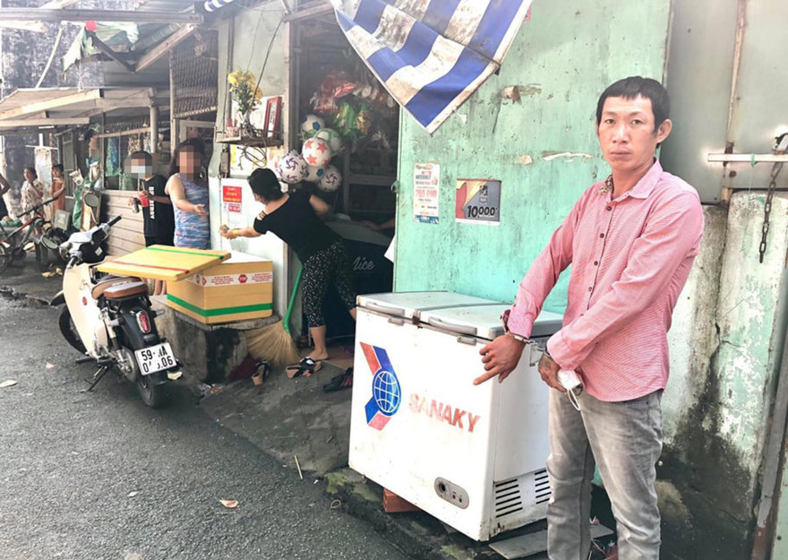 Tuấn tại hiện trường.