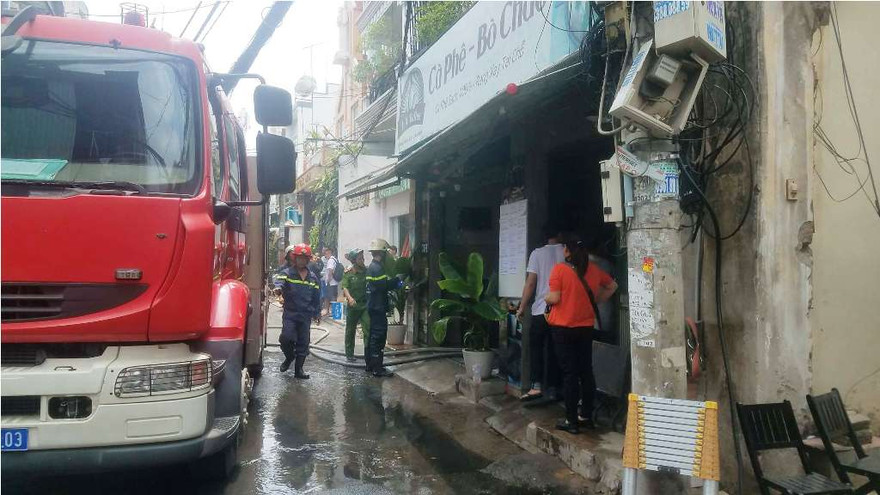 Hiện trường vụ cháy.