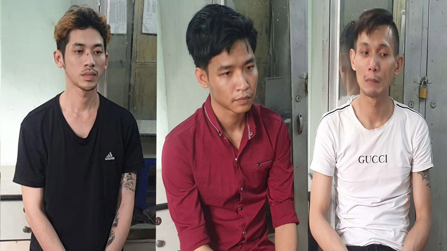 Các đối tượng tại công an.