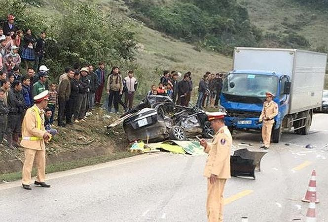 Hiện trường vụ tai nạn.