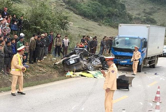 Hiện trường vụ tai nạn.