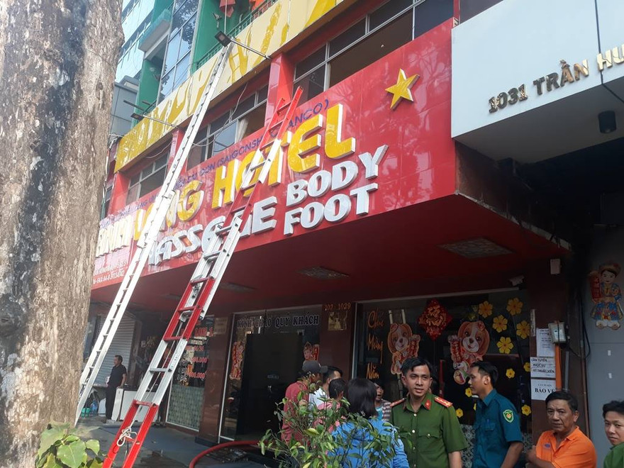 Hiện trường vụ cháy.