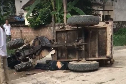 Hiện trường vụ việc. Ảnh: cắt từ clip