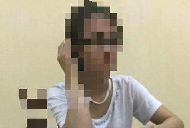 Nguyễn Phương Lan tại cơ quan công an.