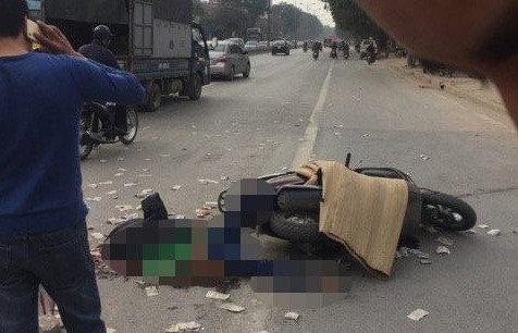 Hiện trường vụ tai nạn.