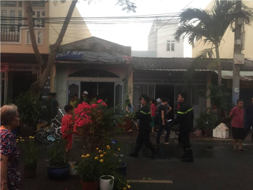 Hiện trường vụ cháy.