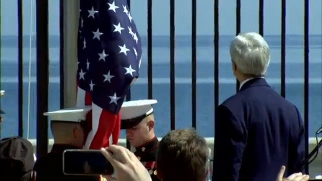 Mỹ thượng cờ đại sứ quán tại Cuba