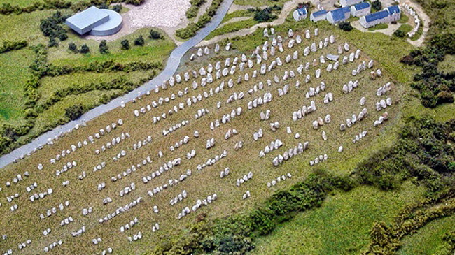 Những hòn đá Carnac nhìn từ trên cao. Ảnh: truthcontrol