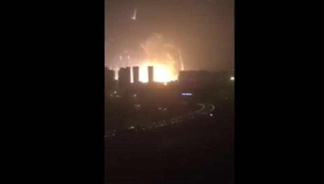 Vụ nổ cực mạnh ở Trung Quốc tạo 'quả cầu lửa' khủng khiếp