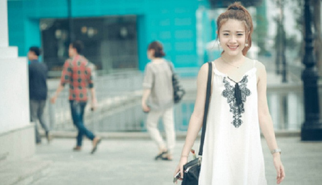 Nét trẻ trung xinh đẹp của Kiều My ở ngoài đời.