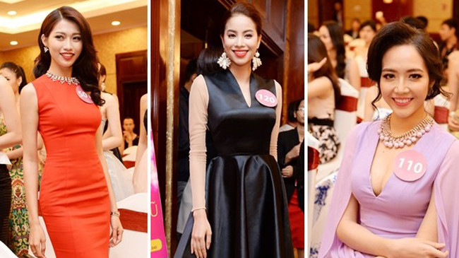 Nguyễn Chế Quỳnh Châu (SBD 501) sinh năm 1994, cao 1,75 m, đến từ Thừa Thiên Huế. Thí sinh gốc Hải Phòng - Phạm Thị Hương (SBD 120), sinh năm 1991, cao 1,75 m. Phạm Thị Ngọc Qúy (SBD 110) - 20 tuổi, cao 1,78 m.