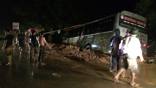 Hiện trường vụ tai nạn. Ảnh: N. D.