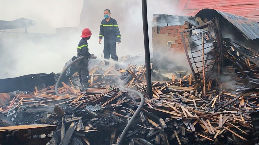 Hiện trường vụ cháy.